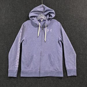 Under Armour Hoodie Women's Small Purple Full Zip Fleece Jacket Hooded 1283255